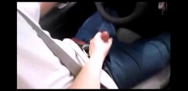  Wife Give Husband A Handjob While Driving Making Cum Everywhere In Car